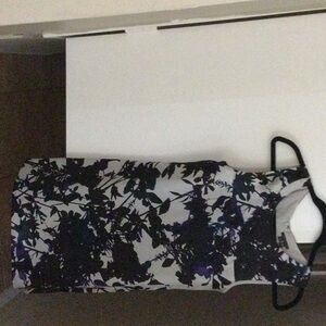 Chic Black and White Floral Dress